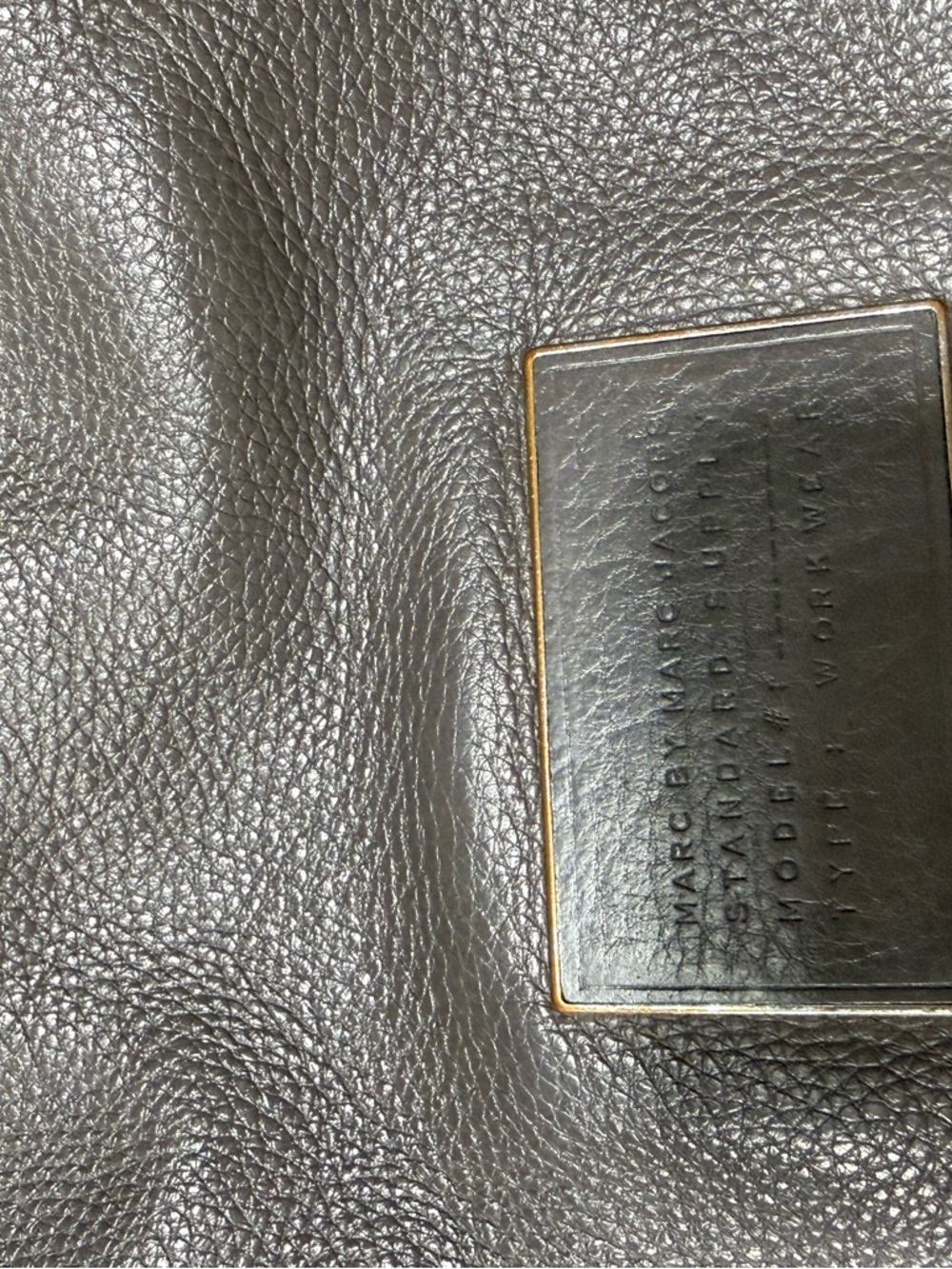 Leather Hobo Shoulder Bag - Gray - Picture 3 of 3